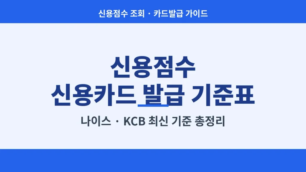 신용등급 점수표